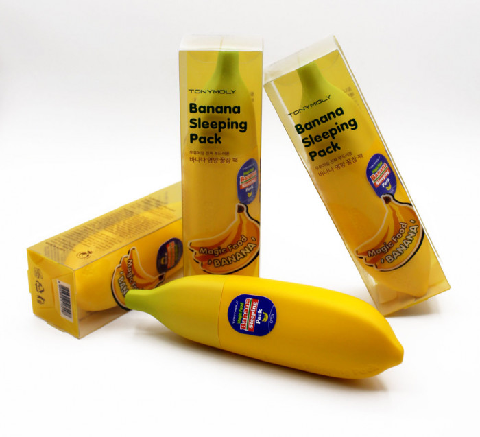 Крем-маска для лица ночная с экстрактом банана MAGIC FOOD BANANA SLEEPING PACK