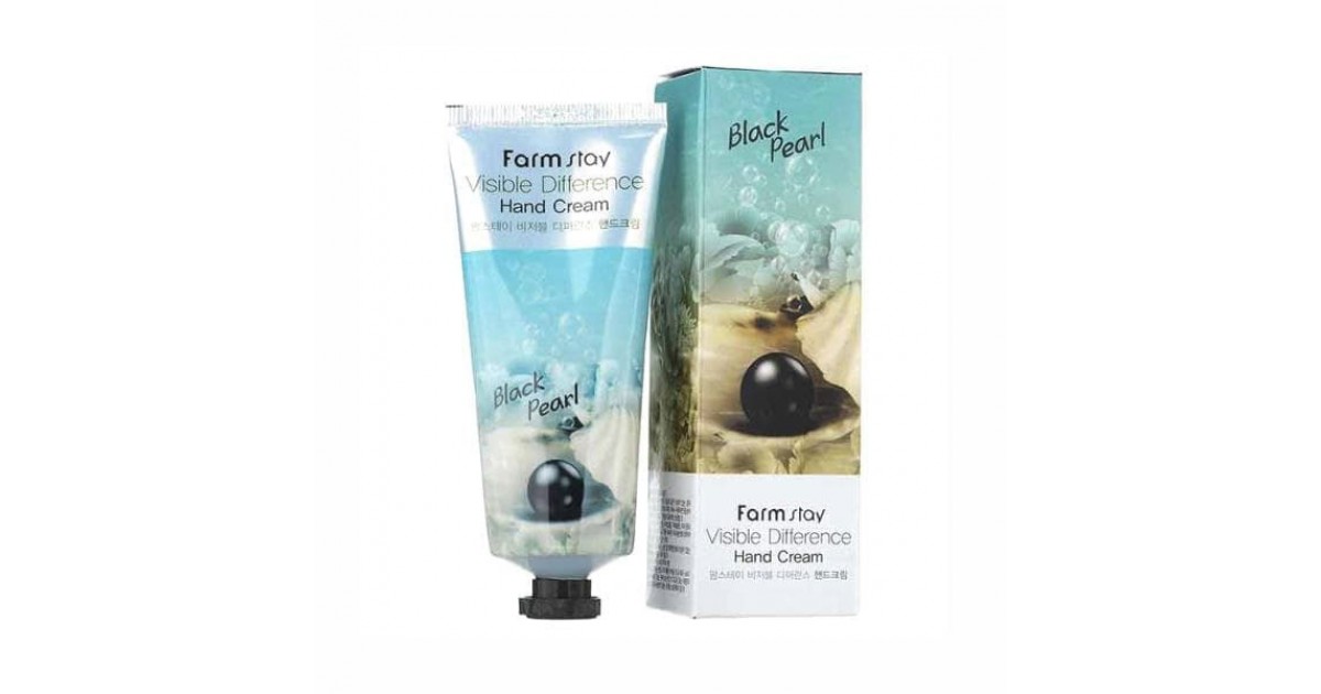 Крем для рук с черным жемчугом Farm Stay Black Pearl Visible Difference Hand Cream