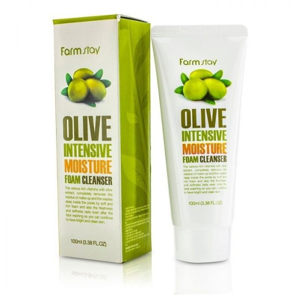 Farm Stay Пенка для умывания с экстрактом оливы Olive Intensive Moisture Foam Cleanser (100 мл)