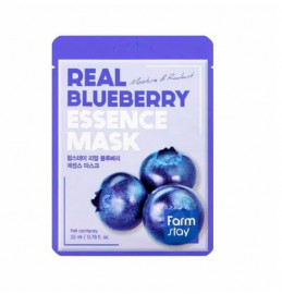 Farm Stay Real Blueberry Essence Mask тканевая маска с экстрактом голубики