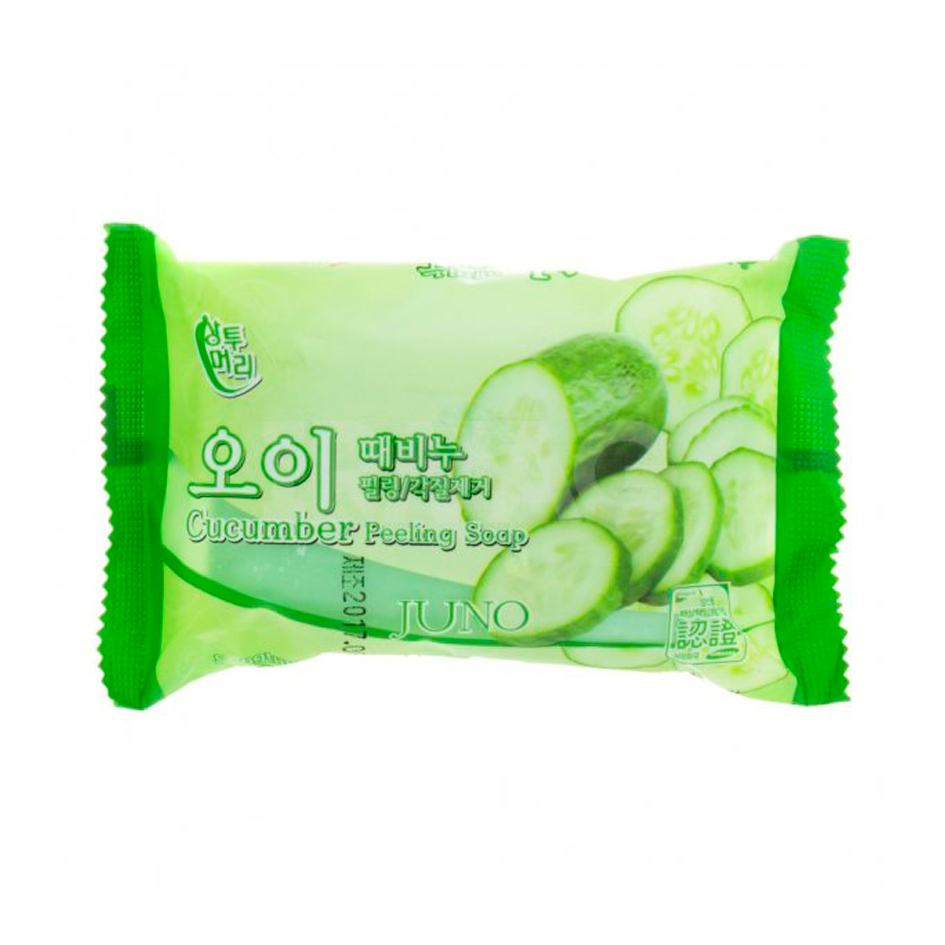 Мыло Juno Cucumber Peeling Soap с  экстракт огурца