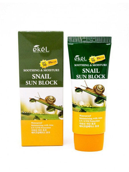 Солнцезащитный крем с муцином улитки UV Snail Sun Block Ekel (SPF50/PA+++, 70 мл