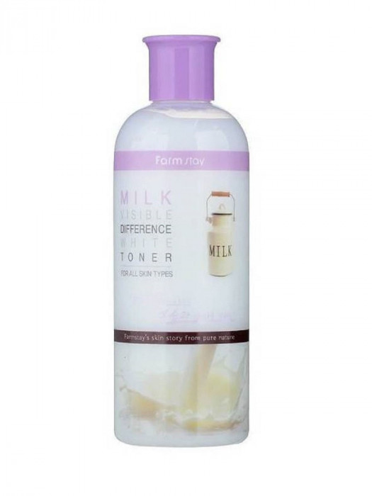 FarmStay / Увлажняющий Тонер с молочными протеинами Milk Visible Difference Moisture White Toner, 350 мл