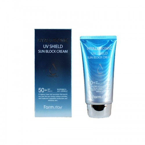 Многофункциональный крем для лица Farm Stay Hyaluronic UV Shield Sun Block Cream SPF50+ PA+++.