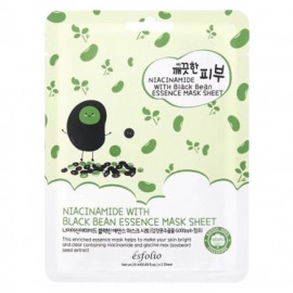 Маска Pure Skin Niacinamide Black Bean Essence Mask Sheet с ниацинамидом