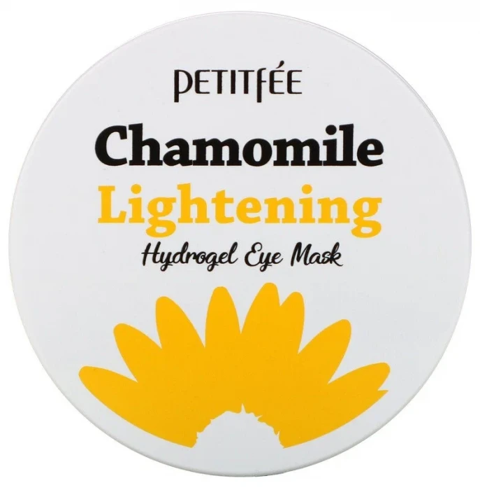 Petitfee Осветляющие патчи против темных кругов с экстрактом ромашки Petitfee Chamomile Lightening Hydrogel Eye Mask