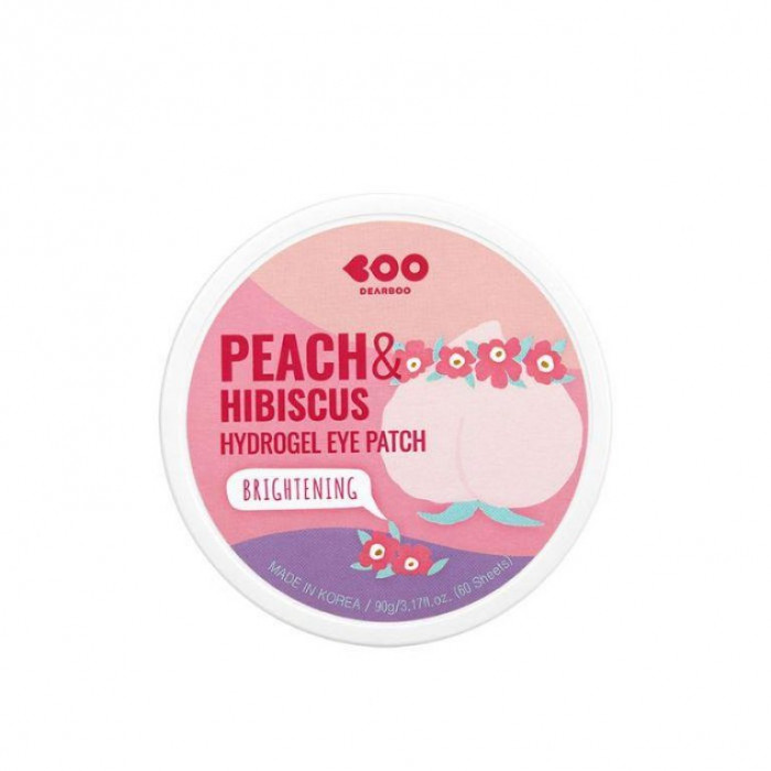 Гидрогелевые патчи Dearboo Peach & Hibiscus Brightening Hydrogel Eye Patch