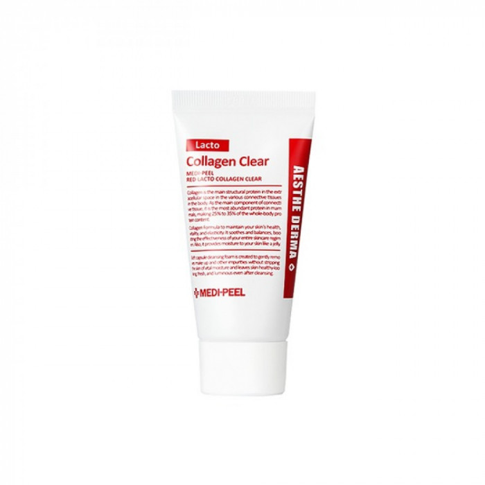Medi-peel Red Lacto Collagen Clear (Mini) 28 ml Очищающая пенка с коллагеном и лактобактериями, 28 мл