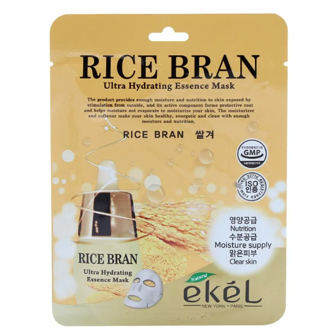 Маска тканевая Rice brain EKEL