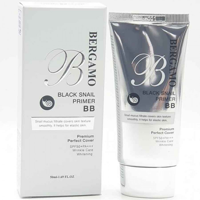 Антивозрастной BB-крем с экстрактом черной улитки BERGAMO Black Snail Primer BB Cream