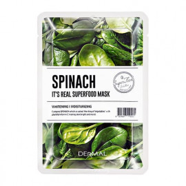Тканевая маска с экстрактом шпината Dermal It's Real Superfood Mask Spinach
