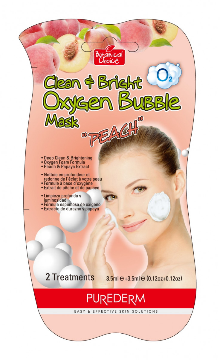 КИСЛОРОДНАЯ МАСКА ДЛЯ ЛИЦА PUREDERM CLEAN & BRIGHT OXYGEN BUBBLE MASK 7 ГР